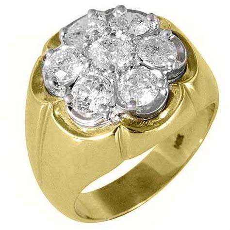 Thejewelrymaster 14k Yellow Gold Mens Brilliant Round Cut Diamond