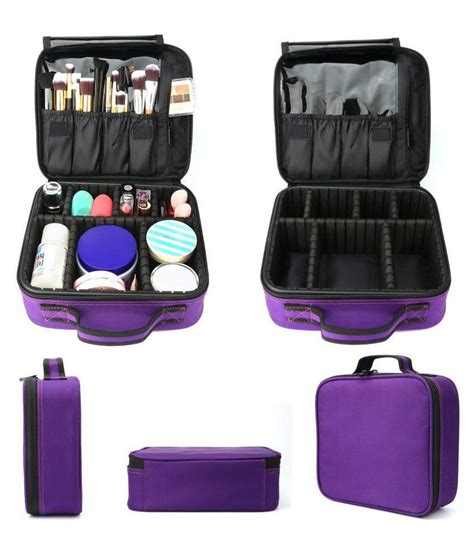 House Of Quirk Purple Makeup Cosmetic Storage Case 25x22x9cm Buy