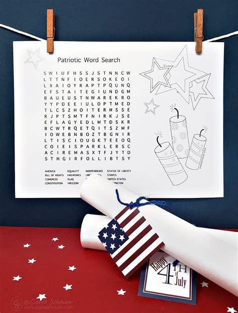 Printable Patriotic Word Search Carla Schauer Designs