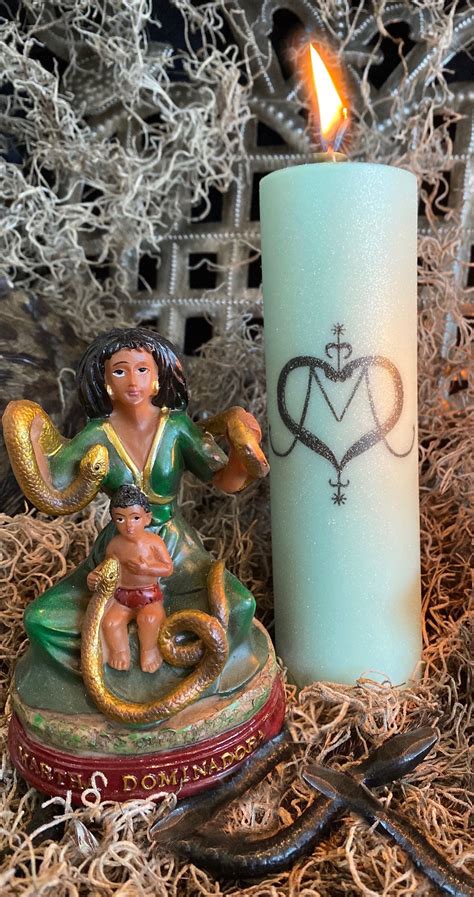 Filomena Lubana Pillar Candle + Santa Marta La Dominadora + Marta La C
