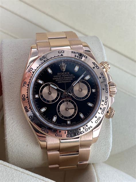 Rolex Cosmograph Daytona 116505 18ct Rose Gold Black Dial Carr Watches