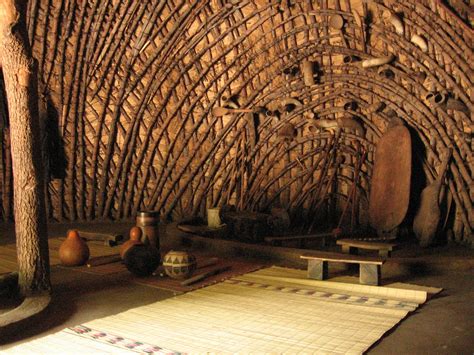 Zulu Hut Inside African House African Hut Vernacular Architecture