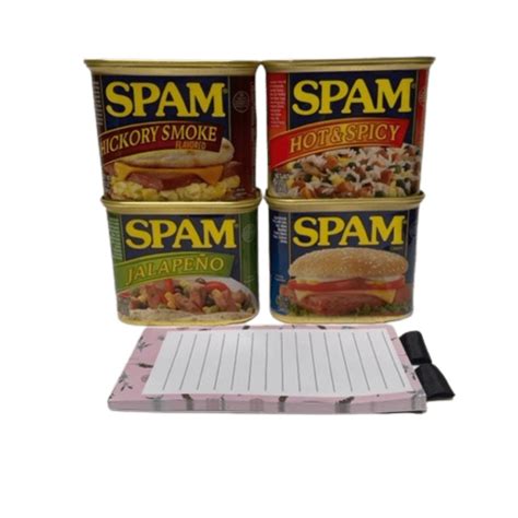 Spam Variety 4 Pack 1 Original 1 Hot And Spicy 1 Hickory Smoke 1 Jalepeno With 1 Magnetic