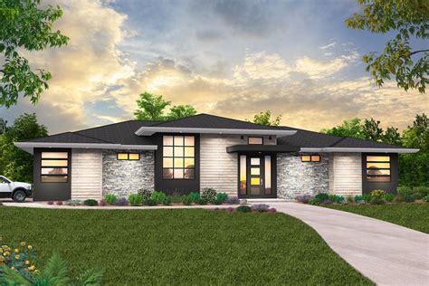 The best prairie style house floor plans. Plan 85299MS: 3-Bedroom Modern Prairie-Style House Plan ...