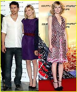 Spider Man Senses Tingle In Rome James Franco Kirsten Dunst