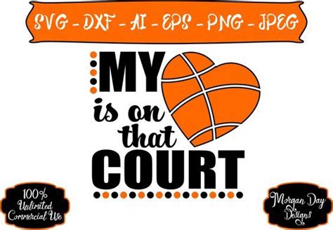 Download My Heart is on that Court SVG - Basketball Mom SVG ...