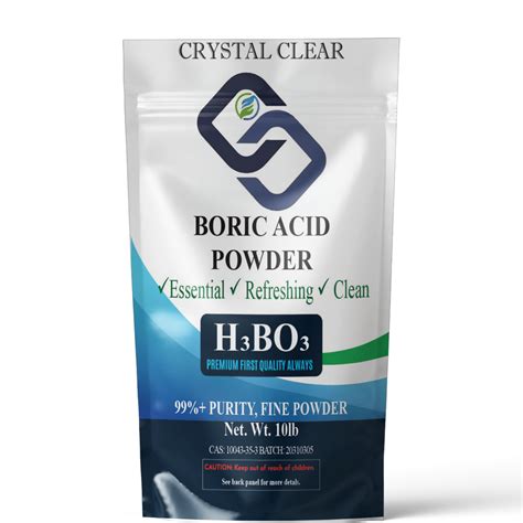 Boric Acid Powder 5 Lb Premium Versatile Crystal Clear Lab