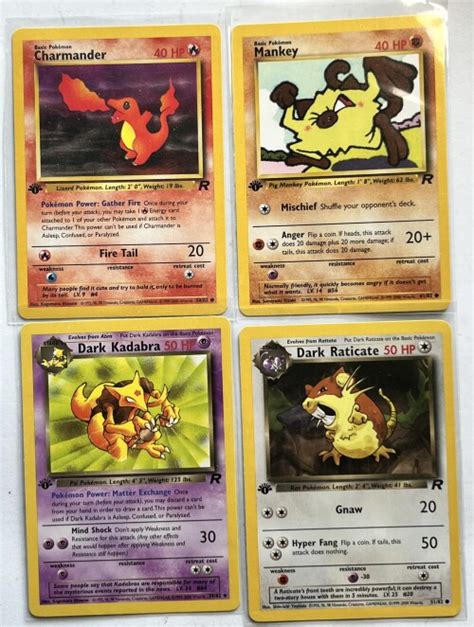 1999 2000 Pokémon Wizards Cards Gamefreak Charmander Mankey