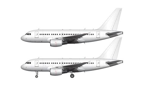 All White Airbus A318 Side View Airbus Aircraft Commercial Aircraft