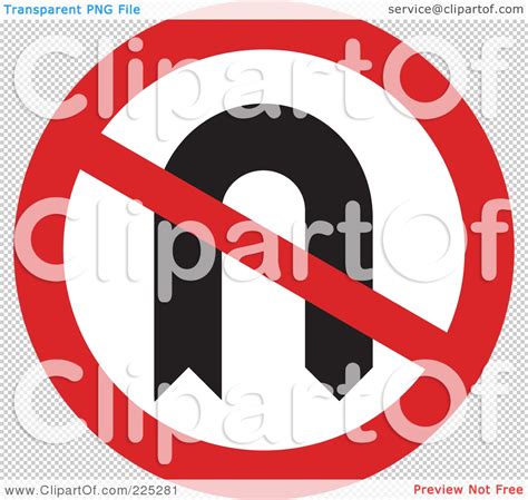 Royalty Free Rf Clipart Illustration Of A Red And White Round U Turn
