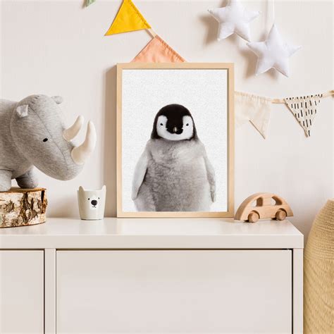 Penguin Print Nursery Wall Art Baby Animal Prints Nursery Etsy