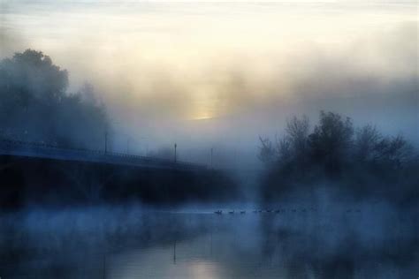 Morning Fog On The River By Lynn Hopwood Fine Art River Fog