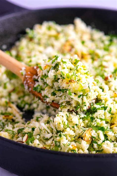 Garlic Herb Cauliflower Rice Recipe Newshow Cookingclassy