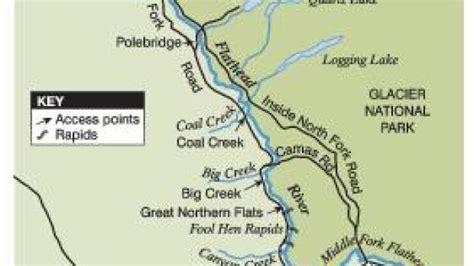 North Fork Flathead River Map