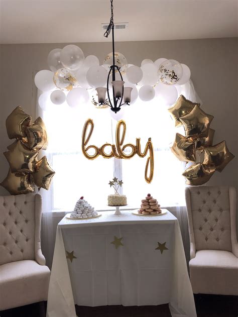 Gold Silver And White Baby Shower Babiesfiv