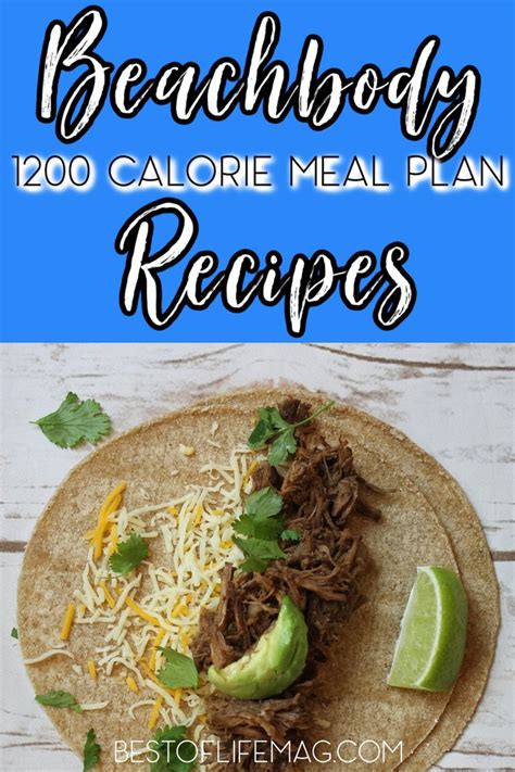 Beachbody Meal Plan 1200 Calorie Recipes The Best Of Life Magazine