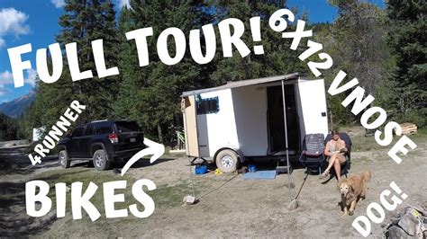 Full Tour Cargo Trailer Camper Conversion 6x12 V Nose Youtube