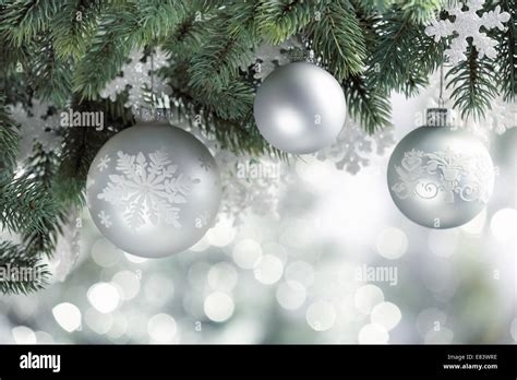 Christmas Fir Tree With Balls Stock Photo Alamy
