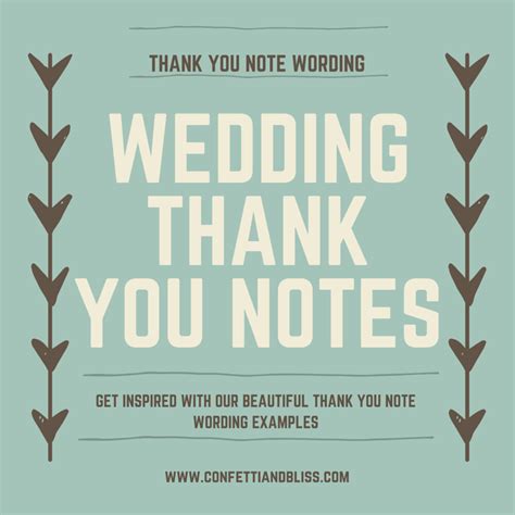 Wedding Thank You Note Wording Generous Wedding Ts