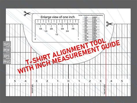 Printable T-shirt Alignment Tool, T-shirt Ruler svg, T-shirt Alignment