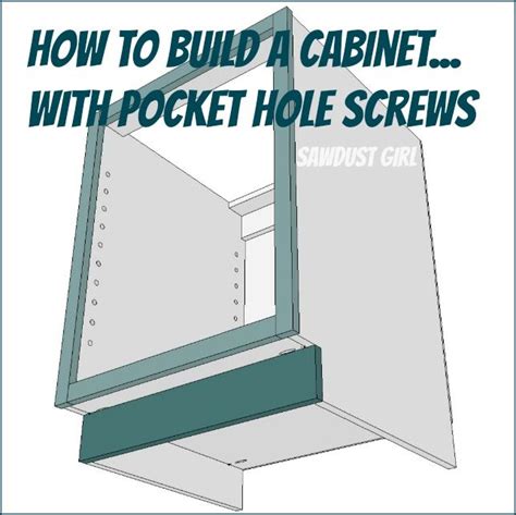 How To Build A Cabinet With Pocket Hole Screws Sawdust Girl