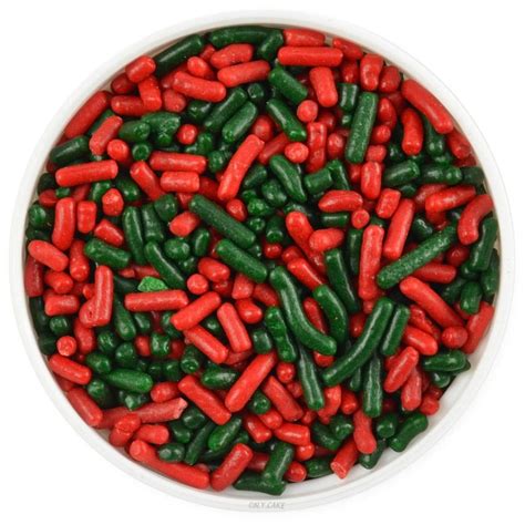 Red And Green Christmas Jimmies Sprinkles