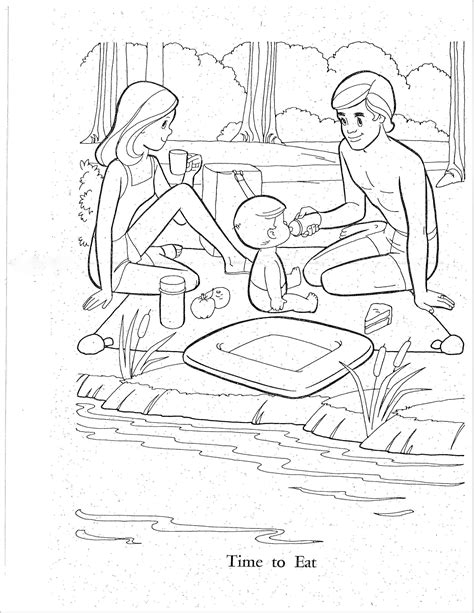 > hello sunshine coloring page. 70s Sunshine Family Coloring Pages - Camping | Family ...