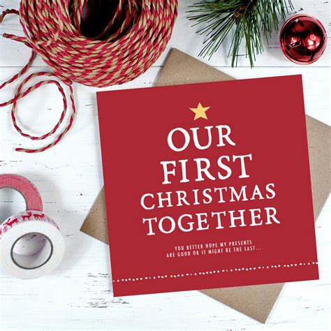 Our First Christmas Together Christmas Card By Zoe Brennan