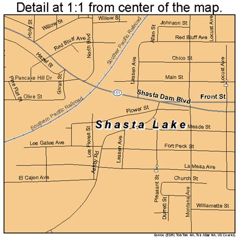 Shasta Lake California Street Map 0671225