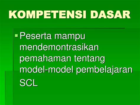 Ppt Model Model Pembelajaran Scl Powerpoint Presentation Free