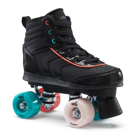 Roller Skates Oxelo Quad Fit 100 Jr Black