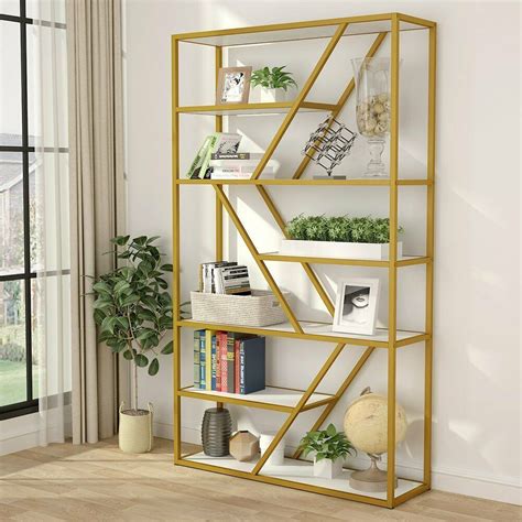 Bookcase Gold Kaley Furniture