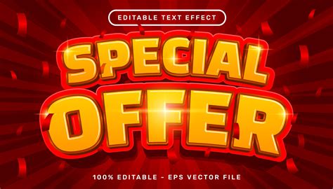 Special Offer 3d Editable Text Effect With Light Color Template