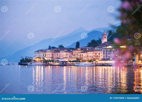 Bellagio On Lake Como Twilight Lombardy Stock Photo Image Of Lago
