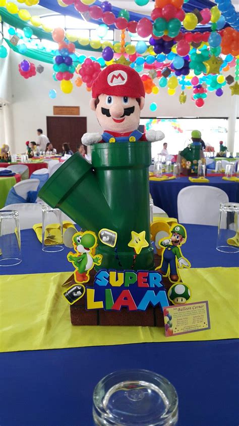 Super Mario Bros Table Centerpiece Super Mario Birthday Mario