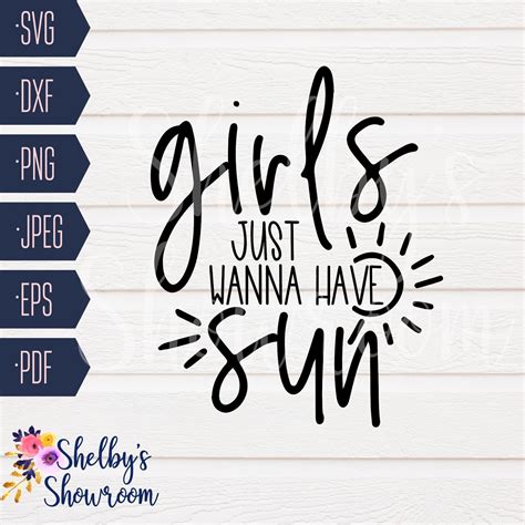 Girls Just Wanna Have Sun Svg Girls Just Want To Have Sun Beach Svg