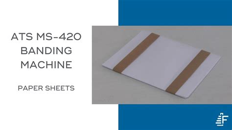 paper sheets banding ats ms  banding machine youtube