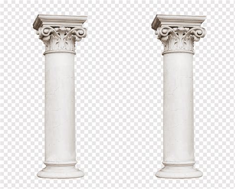 Two White Concrete Pillars Illustration Column Illustration Classical