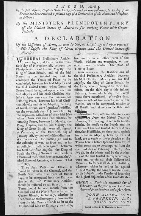 Treaty Of Paris 1783 Photograph By Granger Pixels