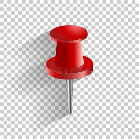 Vector Icon Red Push Pin Stock Vector Illustration Of Clip 97592658