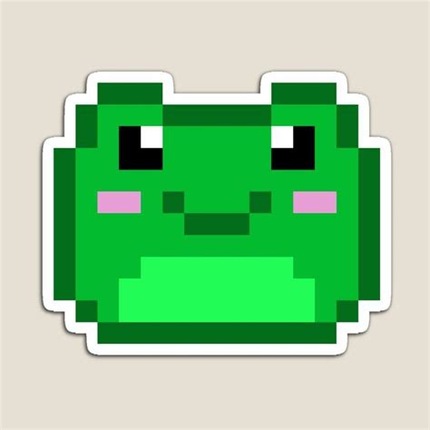 Cute Pixel Frog Face Sticker By Pixelartplanet Pixel Art Pixel