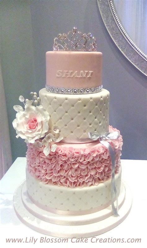 Silver Tiara 21st Birthday Cake Decorated Cake By Lily Cakesdecor