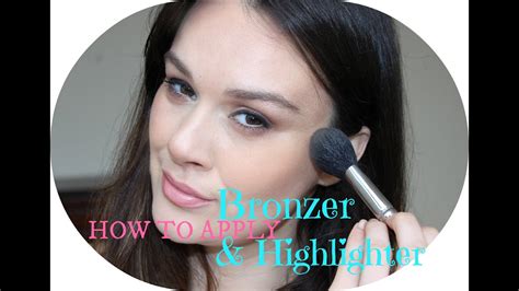 Now use your brush and or fingers to smooth it out. How to apply Bronzer & Highlighter - YouTube
