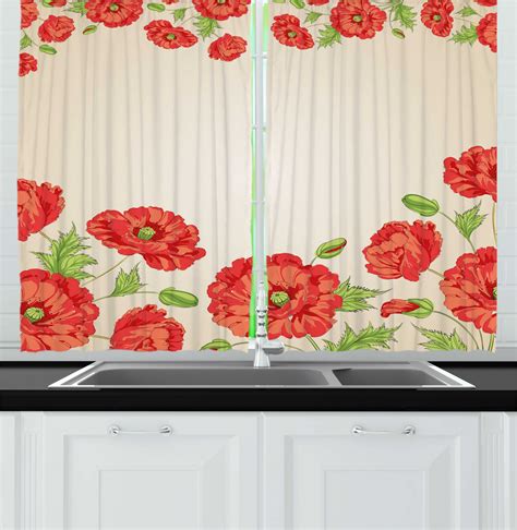 Artisan Retro Kitchen Curtains 2 Panel Set Window Drapes 55 X 39