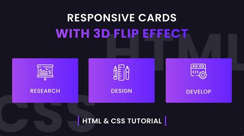Responsive D Cards CSS D Animation Tutorial YouTube