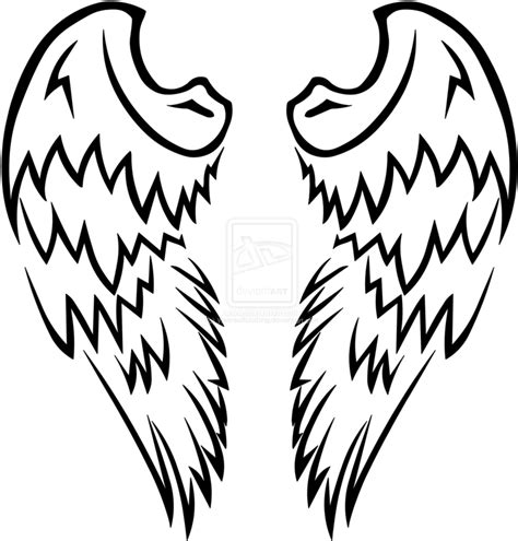 Download Vector Free Download Clipart Angel Wing Graphics Easy Tribal