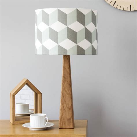 Mint Geometric Lamp And Shade By James Design