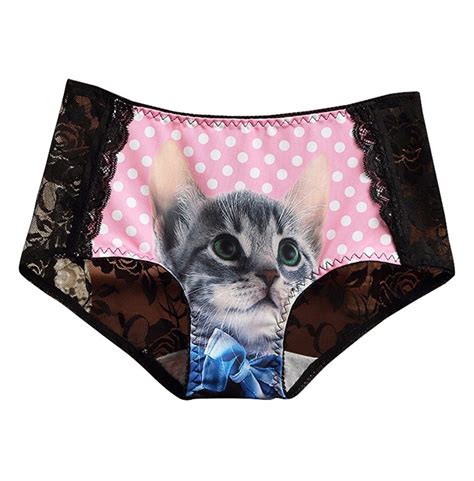 Seamless Sexy Lace 3 D Print Cats Polka Dots Underwear Rebelsmarket