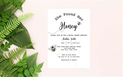 She Found Her Honey Invitation Bee Theme Bridal Shower Etsy