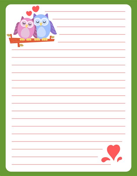 Owl Writing Paper Free Printable Discover The Beauty Of Printable Paper